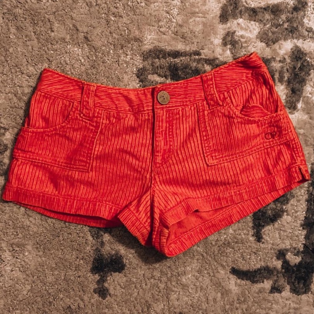 OP Pink corduroy low rise shorts